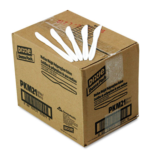 ESDXEPKM21 - Plastic Cutlery, Mediumweight Knives, White, 1000-carton