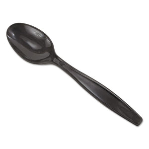 ESDXEPTH53C - Individually Wrapped Heavyweight Utensils, Teaspoon, Black, 1000-carton