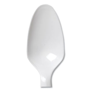 Mediumweight Polypropylene Cutlery, Teaspoon, White, 1,000-carton