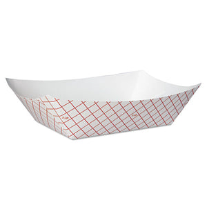 ESDXERP3008 - Kant Leek Polycoated Paper Food Tray, Red Plaid, 250-bag, 2-ct