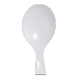 Individually Wrapped Mediumweight Polystyrene Cutlery, Soup Spoon, White, 1,000-carton