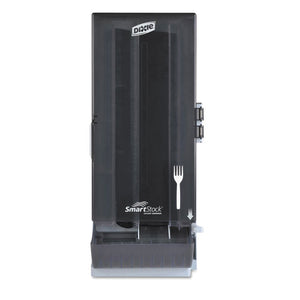 Smartstock Mediumweight Polystyrene Dispenser, Fork, 10 X 8.78 X 24.75, Smoke