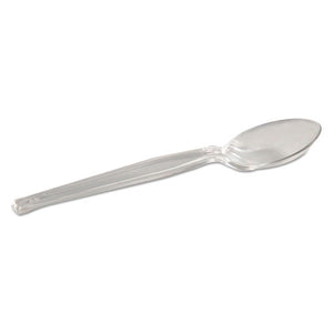 ESDXETH017 - Plastic Cutlery, Heavyweight Teaspoon, Crystal Clear, 6", 1000-carton