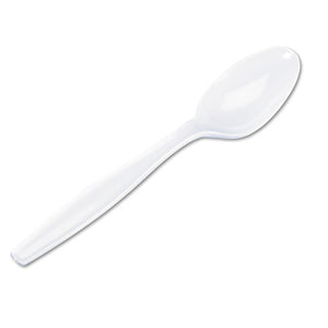 ESDXETH217 - Plastic Cutlery, Heavyweight Teaspoons, White, 1000-carton