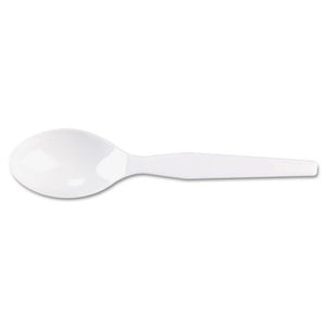 ESDXETM207CT - Plastic Cutlery, Heavy Mediumweight Teaspoons, White, 1000 Carton