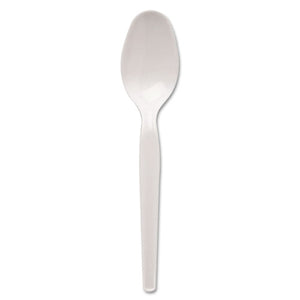 ESDXETM217 - Plastic Cutlery, Heavy Mediumweight Teaspoons, White, 1000-carton