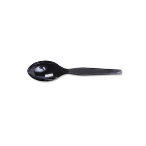 ESDXETM507CT - Plastic Cutlery, Heavy Mediumweight Teaspoons, Black, 1000 Per Carton