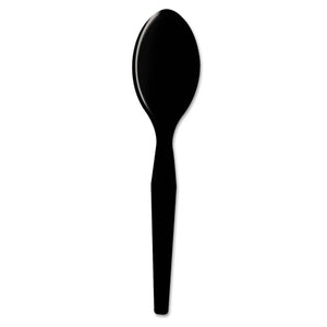 ESDXETM517 - Plastic Cutlery, Heavy Mediumweight Teaspoons, Black, 1000-carton