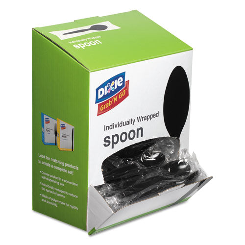 ESDXETM5W540PK - Grab'n Go Wrapped Cutlery, Teaspoons, Black, 90-box