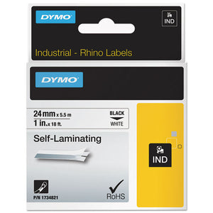 ESDYM1734821 - Industrial Self-Laminating Labels, 1" X 18 Ft, White