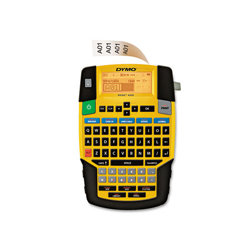 ESDYM1801611 - Rhino 4200 Basic Industrial Handheld Label Maker, 1 Line, 4 3-50x8 23-50x2 6-25