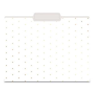 Fashion File Folders, 1-3-cut Tabs, Letter Size, Pindot Assortment, 9-pack