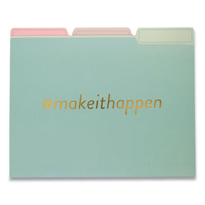 Fashion File Folders, 1-3-cut Tabs, Letter Size, Hashtag Assortment, 9-pack