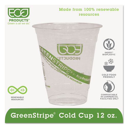 ESECOEPCC12GS - Greenstripe Renewable & Compostable Cold Cups - 12oz., 50-pk, 20 Pk-ct