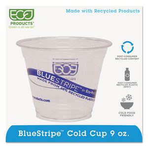 ESECOEPCR9 - Bluestripe 25% Recycled Content Cold Cups, 9 Oz., Clear-blue, 50-pk, 20 Pk-ct