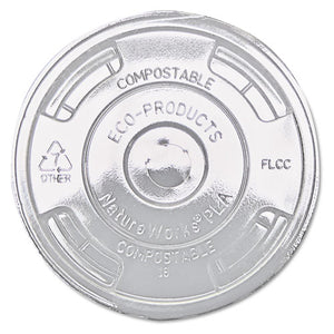 ESECOEPFLCC - Greenstripe Renewable & Compost Cold Cup Flat Lids, F-9-24oz., 100-pk, 10 Pk-ct