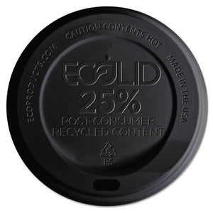 ESECOEPHL16BR - Ecolid 25% Recy Content Hot Cup Lid, Black, F-10-20oz, 100-pk, 10 Pk-ct