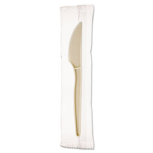 ESECOEPS071 - Renewable Individually Wrapped Plant Starch Knife - 7"., 750-ct