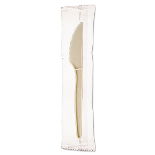 ESECOEPS071 - Renewable Individually Wrapped Plant Starch Knife - 7"., 750-ct