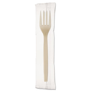 ESECOEPS072 - Renewable Individually Wrapped Plant Starch Fork - 7"., 750-ct