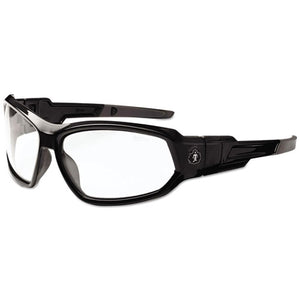 ESEGO56000 - Skullerz Loki Safety Glasses-goggles, Black Frame-clear Lens, Nylon-polycarb