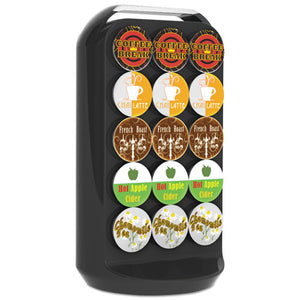 ESEMSCRS02BLK - Coffee Pod Carousel, Fits 30 Pods, 6 7-8 X 6 7-8 X 12 5-8, Black