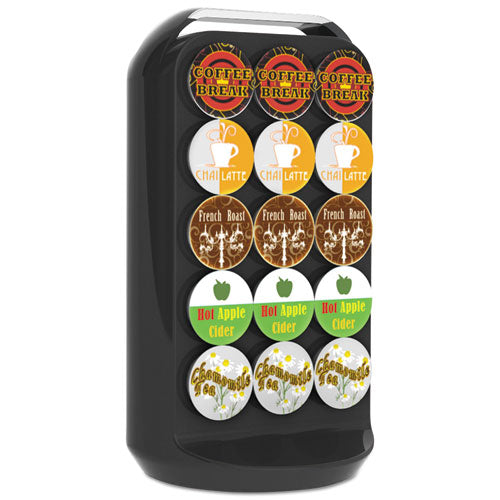 ESEMSCRS02BLK - Coffee Pod Carousel, Fits 30 Pods, 6 7-8 X 6 7-8 X 12 5-8, Black