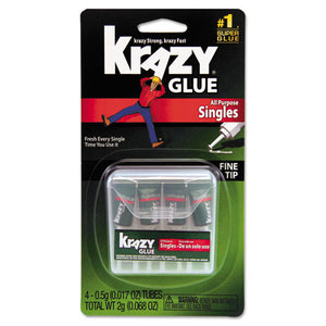 ESEPIKG58248SN - Krazy Glue Single-Use Tubes W-storage Case, 0.07 Oz, 4-pack