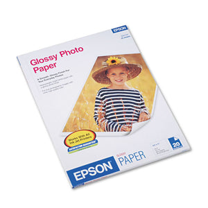 ESEPSS041141 - Glossy Photo Paper, 60 Lbs., Glossy, 8-1-2 X 11, 20 Sheets-pack