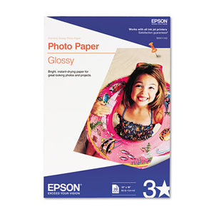 ESEPSS041143 - Glossy Photo Paper, 60 Lbs., Glossy, 13 X 19, 20 Sheets-pack
