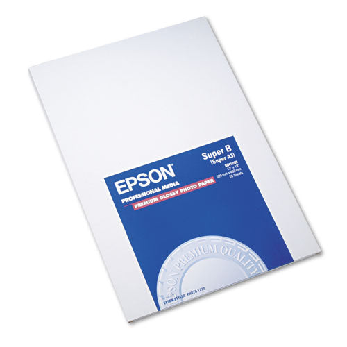 ESEPSS041289 - Premium Photo Paper, 68 Lbs., High-Gloss, 13 X 19, 20 Sheets-pack