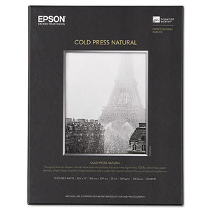 ESEPSS042297 - Cold Press Natural Fine Art Paper, 8-1-2 X 11, 25 Sheets