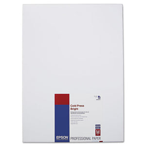 ESEPSS042310 - Cold Press Bright Fine Art Paper, 13 X 19, Bright White, 25 Sheets