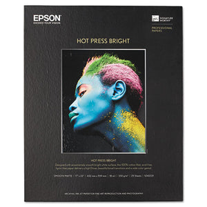 ESEPSS042331 - Hot Press Bright Fine Art Paper, 17 X 22, Bright White, 25 Sheets