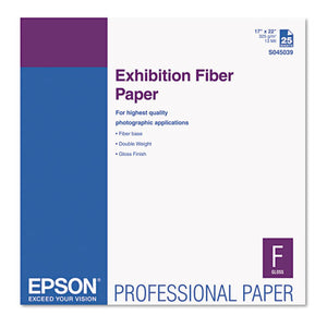 ESEPSS045039 - Exhibition Fiber Paper, 17 X 22, White, 25 Sheets