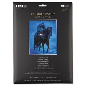ESEPSS045234 - Signature Worthy Paper Sample Pack, 8-1-2 X 11, Assorted Finishes, 14 Sheets-pk