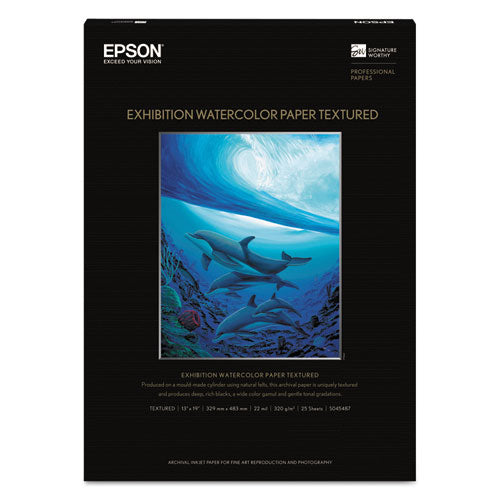 ESEPSS045487 - Exhibition Textured Watercolor Paper, 13 X 19, White