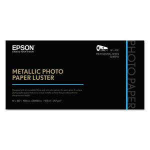 ESEPSS045592 - Professional Media Metallic Photo Paper Luster, White, 16" X 100 Ft Roll