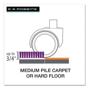 Floor+mate, For Hard Floor To Medium Pile Carpet Up To 0.75", 46 X 48, Clear