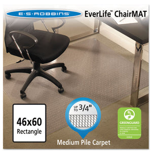 ESESR122371 - Everlife Chair Mats For Medium Pile Carpet, Rectangular, 46 X 60, Clear
