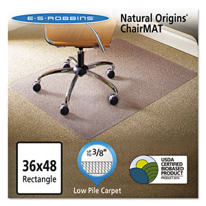 ESESR141028 - Natural Origins Chair Mat For Carpet, 36 X 48, Clear