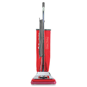Tradition Bagged Upright Vacuum, 7 Amp, 17.5 Lb, Chrome-red