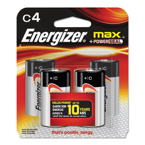 ESEVEE93BP4 - Max Alkaline Batteries, C, 4 Batteries-pack