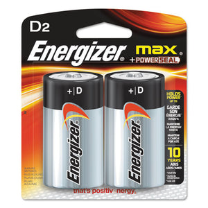 ESEVEE95BP2 - Max Alkaline Batteries, D, 2 Batteries-pack