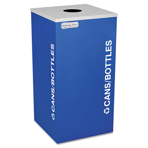 ESEXCRCKDSQCRYX - KALEIDOSCOPE COLLECTION BOTTLE-CAN-RECYCLING RECEPTACLE, 24GAL, ROYAL BLUE