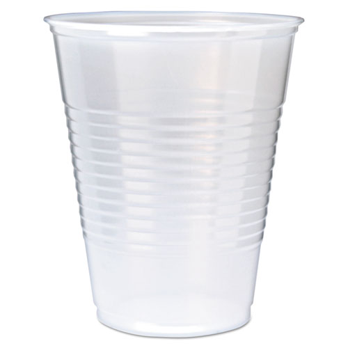 ESFABRK12 - RK RIBBED COLD DRINK CUPS, 12OZ, TRANSLUCENT, 50-SLEEVE, 20 SLEEVES-CARTON