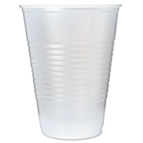 ESFABRK16 - RK RIBBED COLD DRINK CUPS, 16OZ, TRANSLUCENT, 50-SLEEVE, 20 SLEEVES-CARTON
