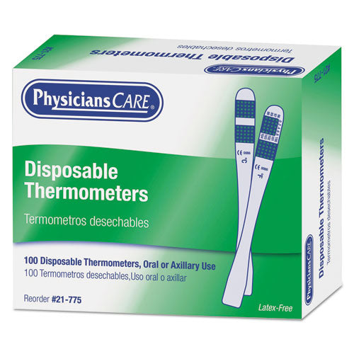 ESFAO21775 - Disposable Thermometer, Dot-Matrix Phase-Change, 100-box