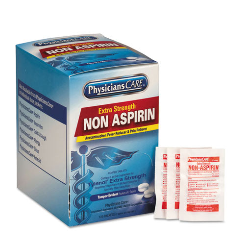 ESFAO40800 - Pain Relievers-medicines, Xstrength Non-Aspirin Acetaminophen,2-packet,125 Pk-bx