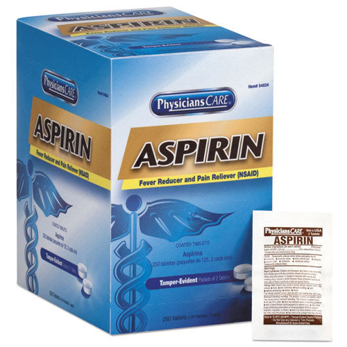 ESFAO54034 - Aspirin Tablets, 250 Doses Per Box